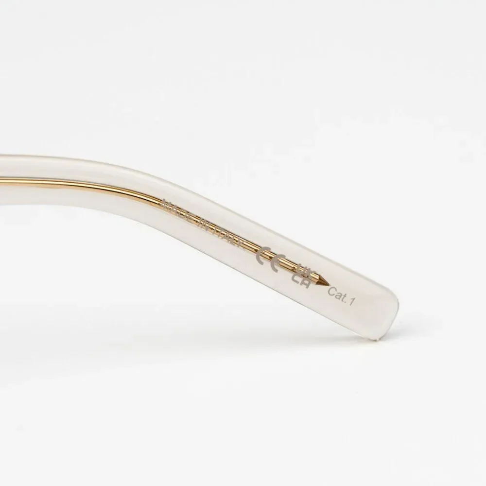 NEW Saint Laurent SL545 002 Beige Light Yellow Pilot Unisex Sunglasses